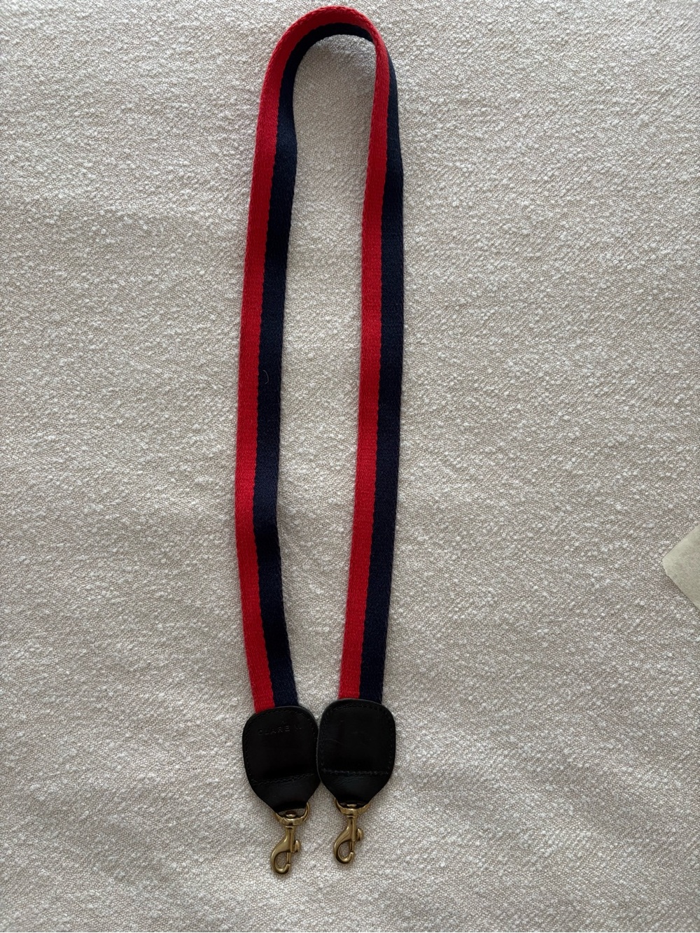 Clare V. Red & Navy Stripe Bag Strap - Adjustable Replacement Accessory
